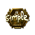 Sticker | s1mple (Gold) | London 2018