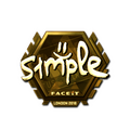 Sticker | s1mple (Gold) | London 2018