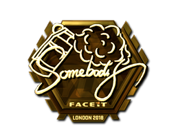 Sticker | somebody (Gold) | London 2018