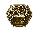 Sticker | somebody (Gold) | London 2018