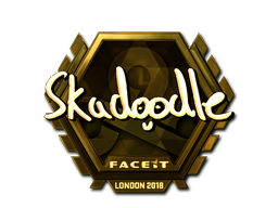 Sticker | Skadoodle (Gold) | London 2018