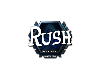 Наклейка | RUSH (металлическая) | Лондон-2018