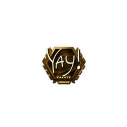 Sticker | yay (Gold) | London 2018