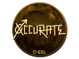 Sticker | xccurate (Gold) | Katowice 2019 image