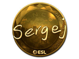 Aufkleber | sergej (Gold) | Kattowitz 2019