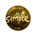 Sticker | s1mple (Gold) | Katowice 2019
