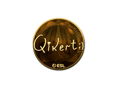 Pegatina | qikert (dorada) | Katowice 2019