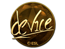 device (Gold) | Katowice 2019 Sticker