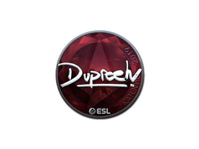 Наклейка | dupreeh (металлическая) | Катовице-2019