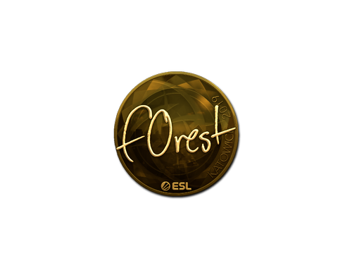 Pegatina | f0rest (dorada) | Katowice 2019