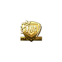 free csgo skin Sticker | suNny (Gold) | Krakow 2017