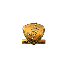 free csgo skin Sticker | Zeus (Gold) | Krakow 2017