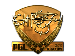 Sticker | chrisJ (Gold) | Krakow 2017