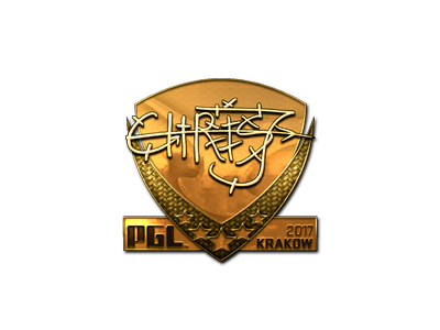 Naklejka | chrisJ (złota) | Kraków 2017