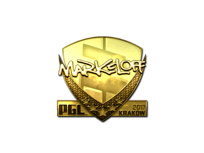 Pegatina | markeloff (dorada) | Cracovia 2017