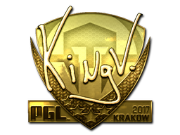 Sticker | kNgV- (Gold) | Krakow 2017