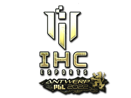 Adesivo | IHC Esports (Dourado) | Antuérpia 2022