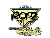 Sticker | ropz (Gold, Champion) | Antwerp 2022