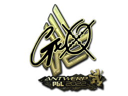 Sticker | gxx- (Gold) | Antwerp 2022