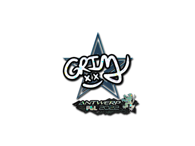 Sticker | Grim (Glitter) | Antwerp 2022
