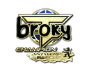 Sticker | broky (Gold, Champion) | Antwerp 2022