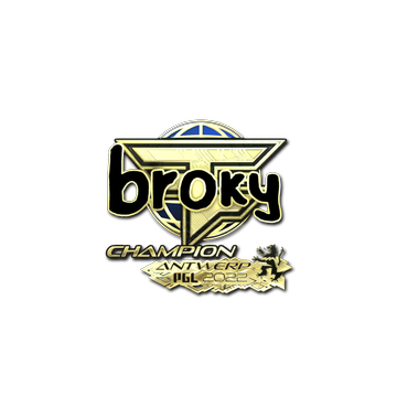 Sticker | broky (Gold, Champion) | Antwerp 2022
