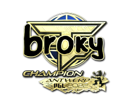 Sticker | broky (Gold, Champion) | Antwerp 2022