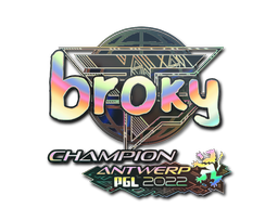 Sticker | broky (Holo, Champion) | Antwerp 2022