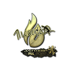 Sticker | nicoodoz (Gold) | Antwerp 2022