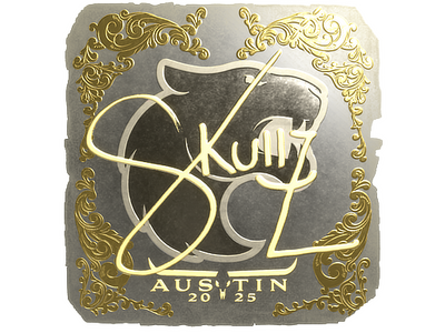 Sticker | skullz (Gold) | Austin 2025