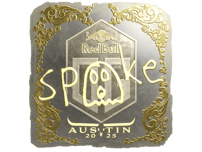 Наклейка | spooke (золотая) | Остин-2025