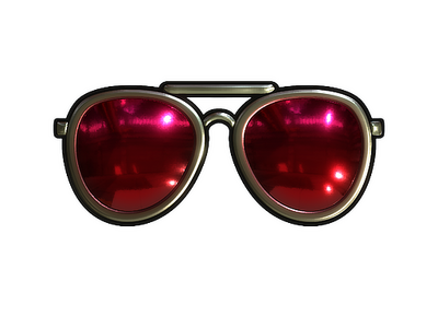 Aufkleber | Rote Sonnenbrille (Glanz)