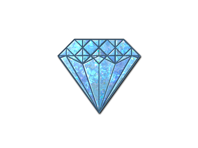 Sticker | Blue Gem (Glitter)