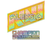 Наклейка | Aleksib (голографическая, чемпион) | Копенгаген-2024