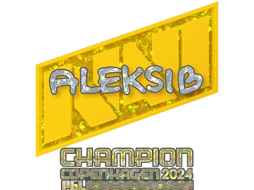 Sticker | Aleksib (Glitter, Champion) | Copenhagen 2024