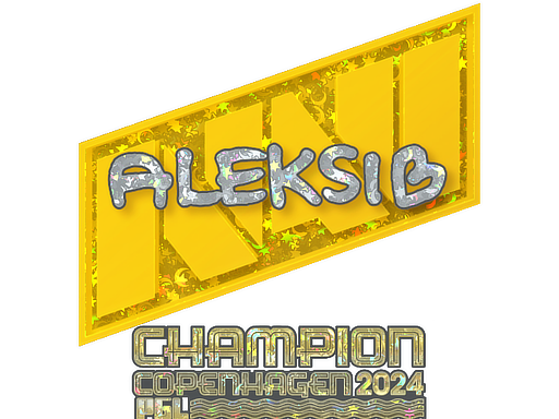 Sticker | Aleksib (Glitter, Champion) | Copenhagen 2024