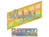 Sticker | w0nderful (Holo, Champion) | Copenhagen 2024