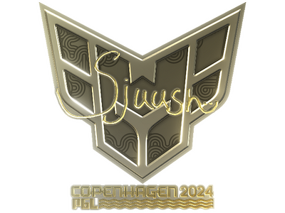 Naklejka | sjuush (złota) | Kopenhaga 2024