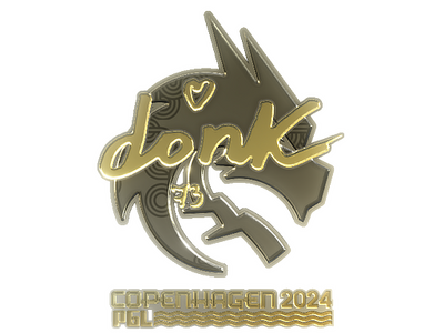 Autocolante | donk (Gold) | Copenhaga 2024