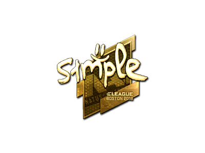 Sticker | s1mple (Gold) | Boston 2018