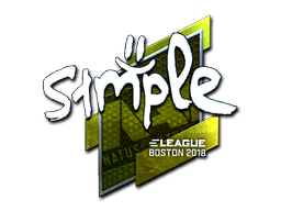 Наліпка | s1mple (лискуча) | Бостон 2018