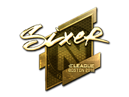 Sticker | SIXER (Gold) | Boston 2018