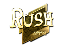 Sticker | RUSH (Gold) | Boston 2018