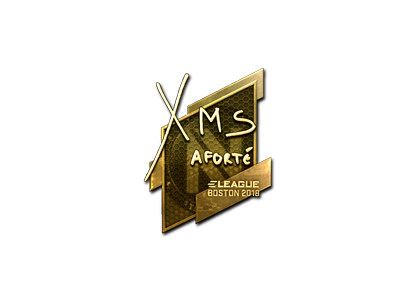 Pegatina | xms (dorada) | Boston 2018