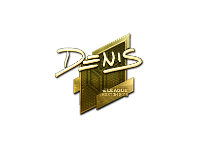 Sticker | denis (Gold) | Boston 2018