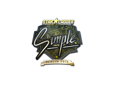 Sticker | s1mple (Gold) | Berlin 2019