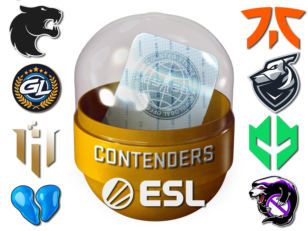 Капсула с наклейками кандидатов IEM Rio Major 2022