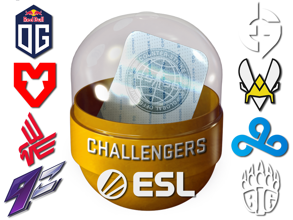 Капсула с наклейками претендентов IEM Rio Major 2022