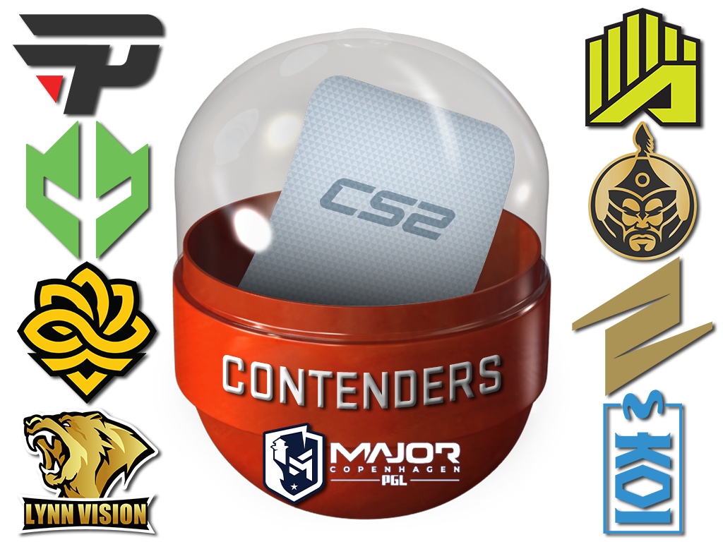 Капсула с наклейками кандидатов PGL Major Copenhagen 2024