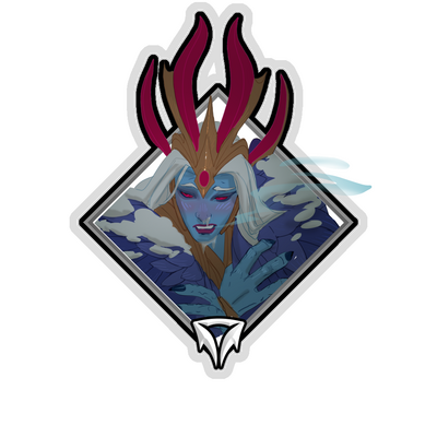 Glitter Crownfall Sticker - Shen - Freezing